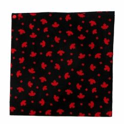 CDA Bandana>Red Leaf on black
