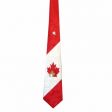 CDA Necktie>Red+Wht Triple Leaf