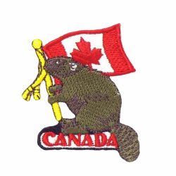 CDA Patch>Beaver Holding Flag