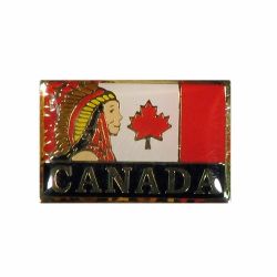 CDA Pin>Native Indian Chief Flag