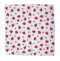 CDA Bandana>Red leaf on white