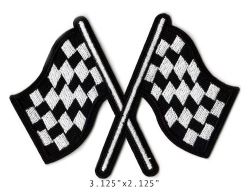 Patch>Racing Cross Checkered