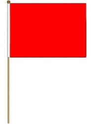 12"x18" Flag>Red Plain
