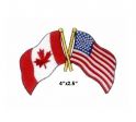 Friendship Patch>Canada/USA  4"x2.5"