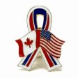 CDA Pin>Canada USA Friendship Ribbon