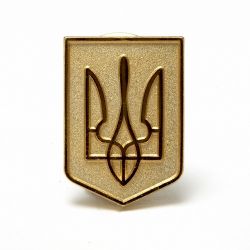 Pin>Ukraine Tri. Shield gold Mat Finish