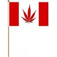 CDA 12"x18" Flag>Marijuana Red Leaf