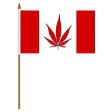 CDA 4"x6" Flag>Marijuana Red Leaf