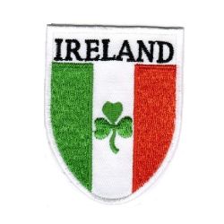 Shield Patch>Ireland Shamrock leaf
