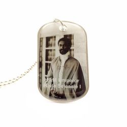 Dog Tag>Ethiopia King Blk Wht