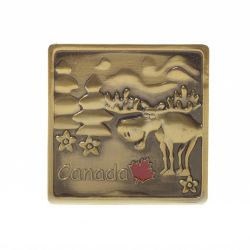 CDA Magnet 3D>Moose cutout Sil Metal