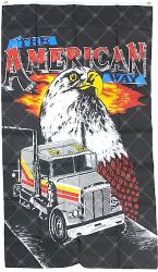 3'x5'>The Amarican Way Eagle and Truck