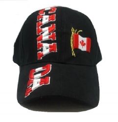 CDA Cap>Canada Black 3D Emb.