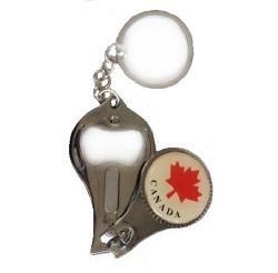 CDA Keychain>N.Cutter Maple leaf On White