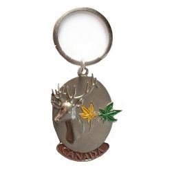 CDA Keychain>Moose With Yellow Green Leaf