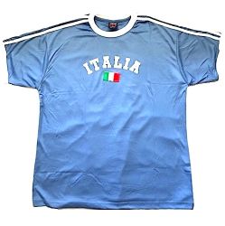 Sports Ts>Italy Wht.ITA:LIA Print & Emb.patch