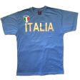 Sports Ts>Italy Gold. ITALIA print & Emb.patch