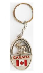 CDA Keychain>Oval Cut Moose Spin