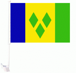 Car Flag XH>Saint Vincent