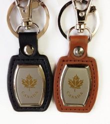 CDA Keychain>Leather Look Rect