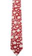 CDA Necktie>White Leaf On Red