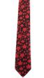 CDA Necktie>Red Leaf On Black