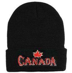 CDA Toque Knitted>Canada M.Leaf 3D Emb.