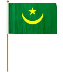 12"x18" Flag>Mauritania