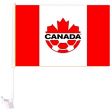 CDA Car Flag XH>Canada Soccer Logo on Wht.