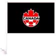 CDA Car Flag XH>Canada Soccer Logo on Blk.