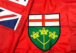3'x5'>Ontario Sewn/Embroidered flag