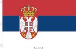 Flag 4.5x9ft>Serbia Premium