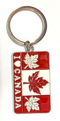 CDA Keychain>3 leaf I Love Canada Tag