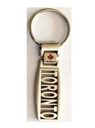 CDA Keychain>Toronto Letters Sil. Rect.