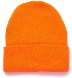 Toque Knitted>Orange Plain