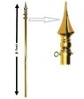 Flag Pole>Metal 8' Gold Finish